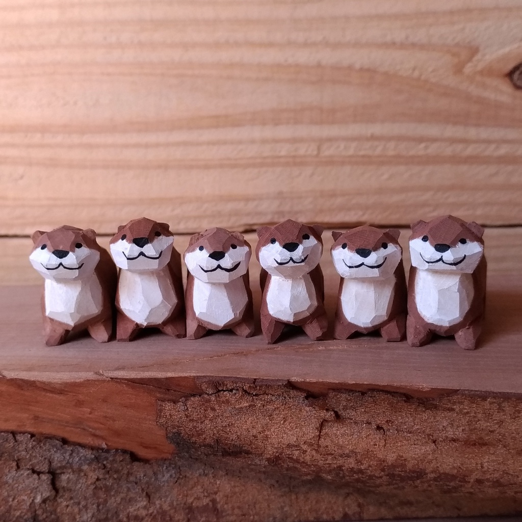 木彫りのちっこいカワウソ 川崎誠二 Online Shop Booth