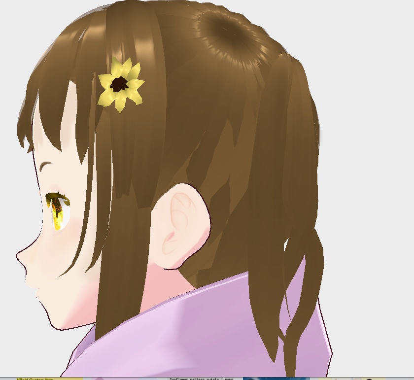 【VRoidStudio正式版用】ヒマワリ（花）の髪飾り