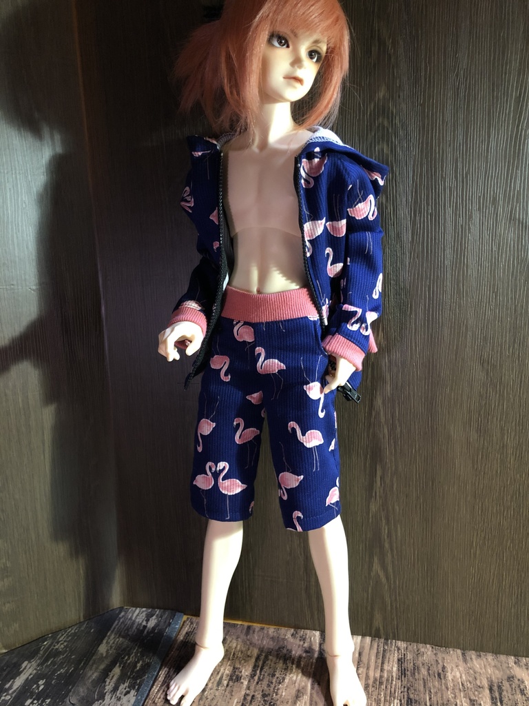 【受注製作】60cmドール セットアップ メンズ 夏 パーカー SD 服