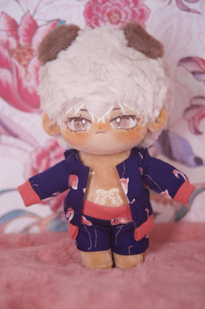 【受注制作】20cm ぬいぐるみ 服 セットアップ メンズ 夏