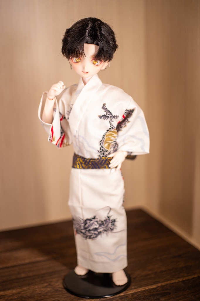 1/4 40cmドール 浴衣 メンズ 白