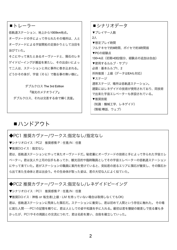 【DX3rd】瑞光のメテオライア