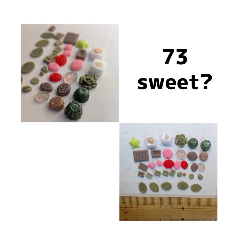 手作りデコパーツ・ミニチュアスイーツ各種