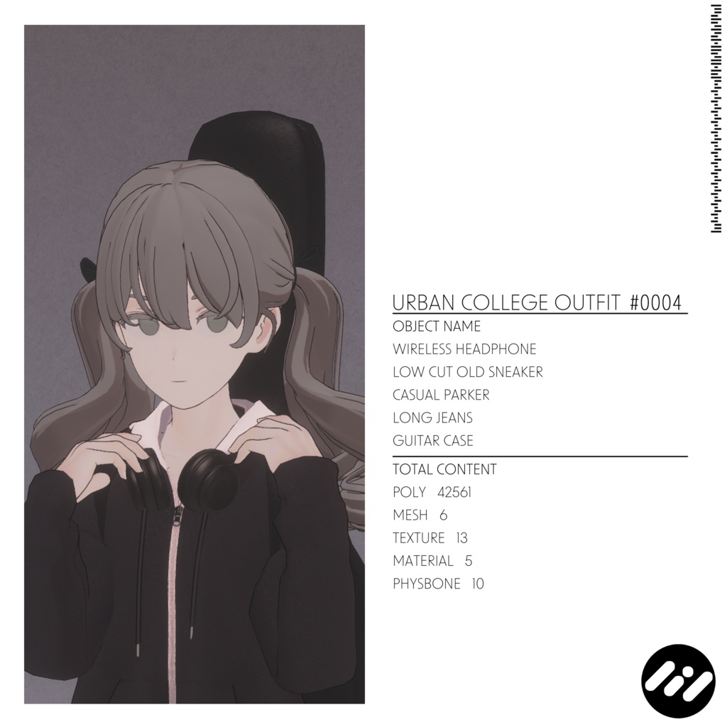 【3アバター対応】Urban College Outfit #0004