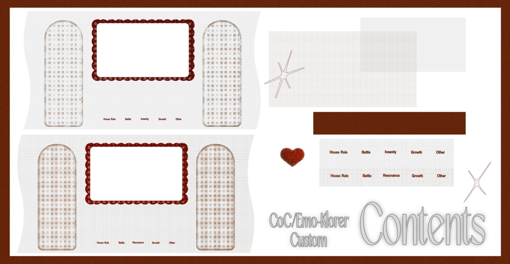 【無料】即卓!ココフォリア部屋素材集【9色/63点】