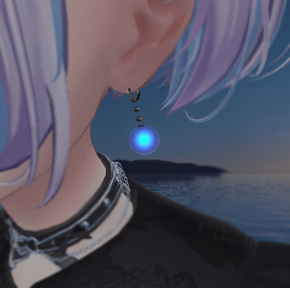【MA対応】色彩自由・Bliss Crystal Earring【VRChat想定】