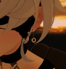 【VRChat想定・無料配布】Bolt Earring