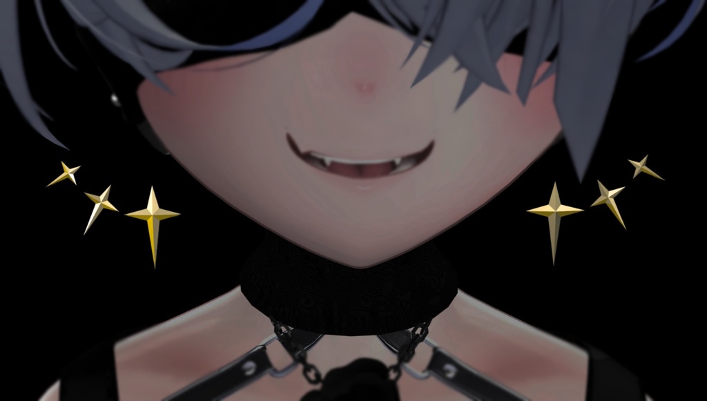 【VRChat想定】Star Spark Earrings