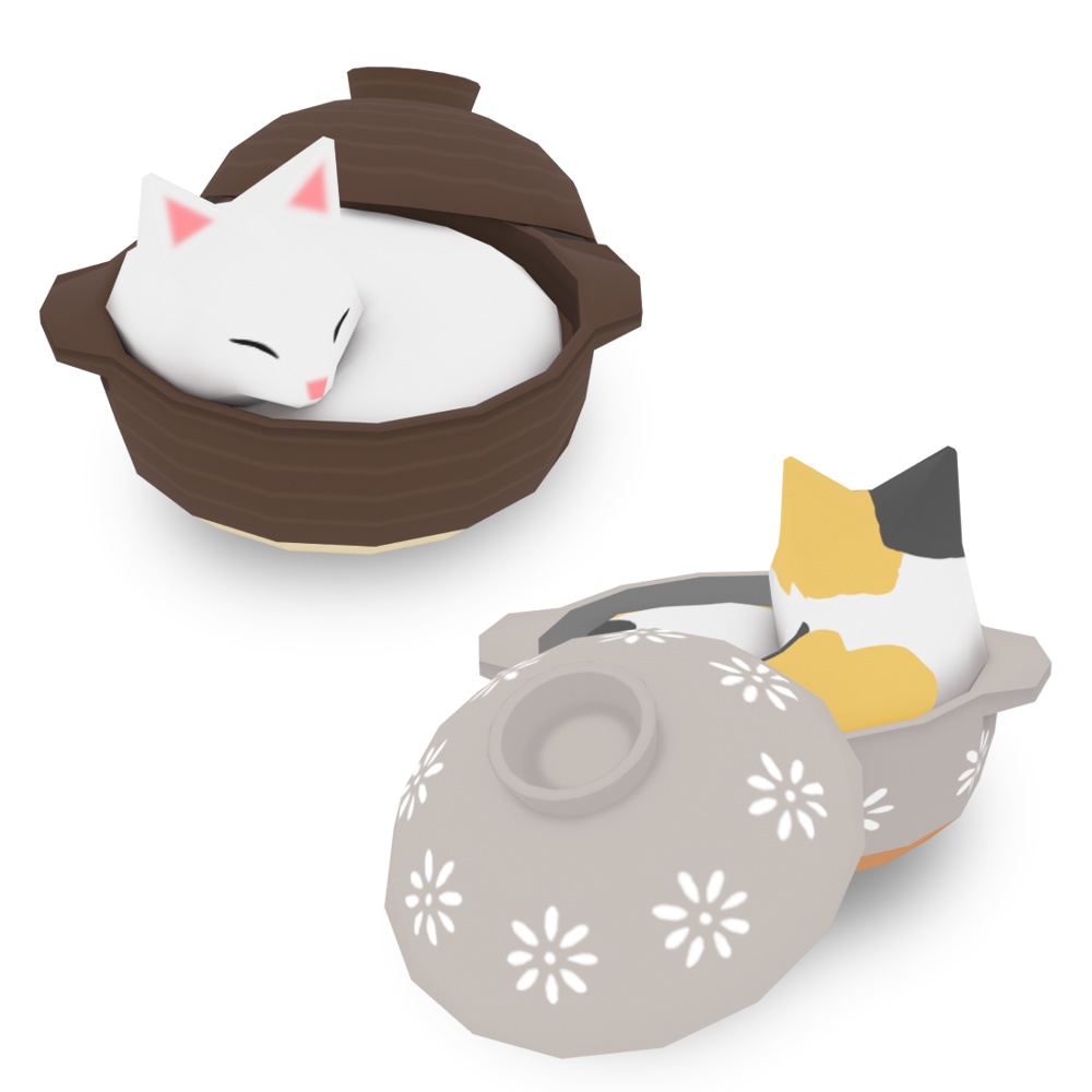 3D ねこ鍋