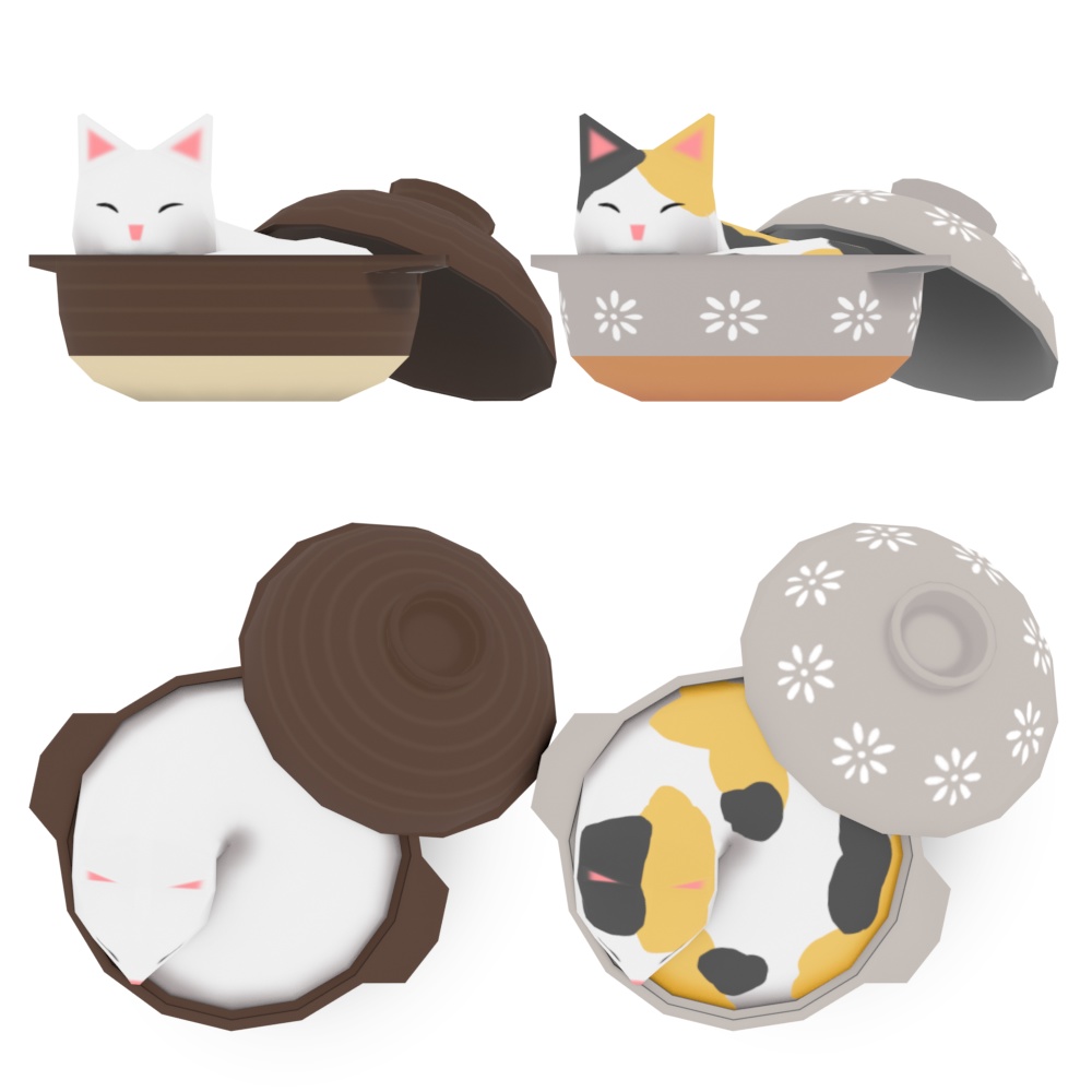 3D ねこ鍋