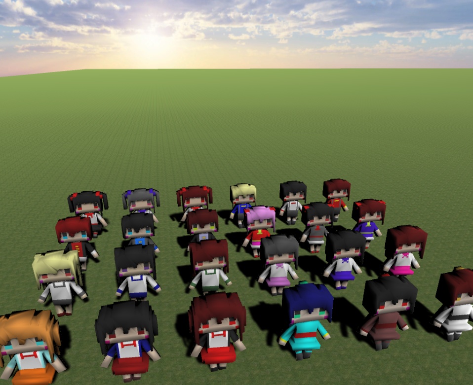 Voxcel Character ボクセルキャラクター 8×3種類