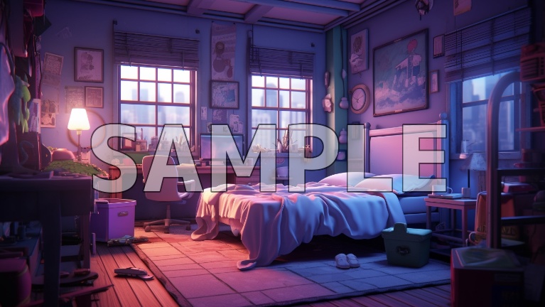 【期間限定90%オフ】背景素材-女の子の部屋(40枚)