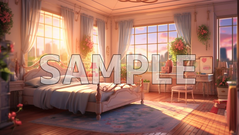 【期間限定90%オフ】背景素材-女の子の部屋(40枚)