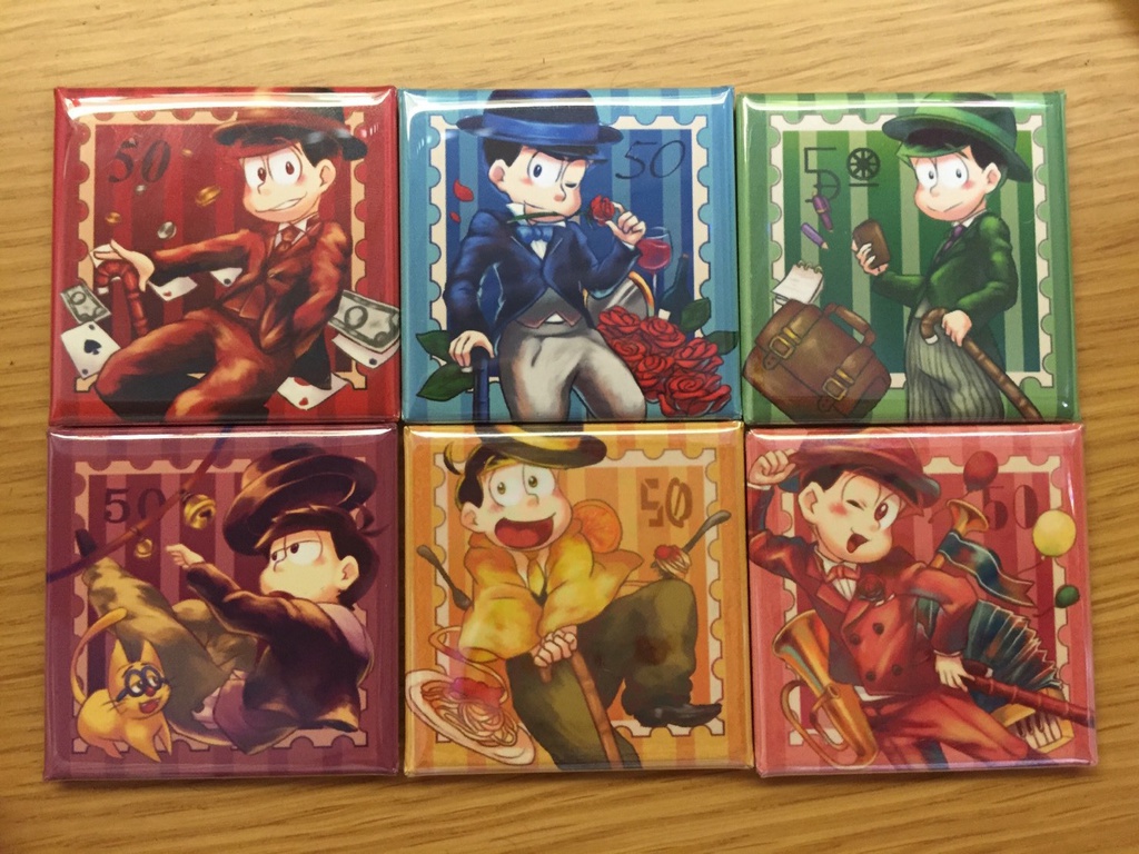 切手風四角マグネット