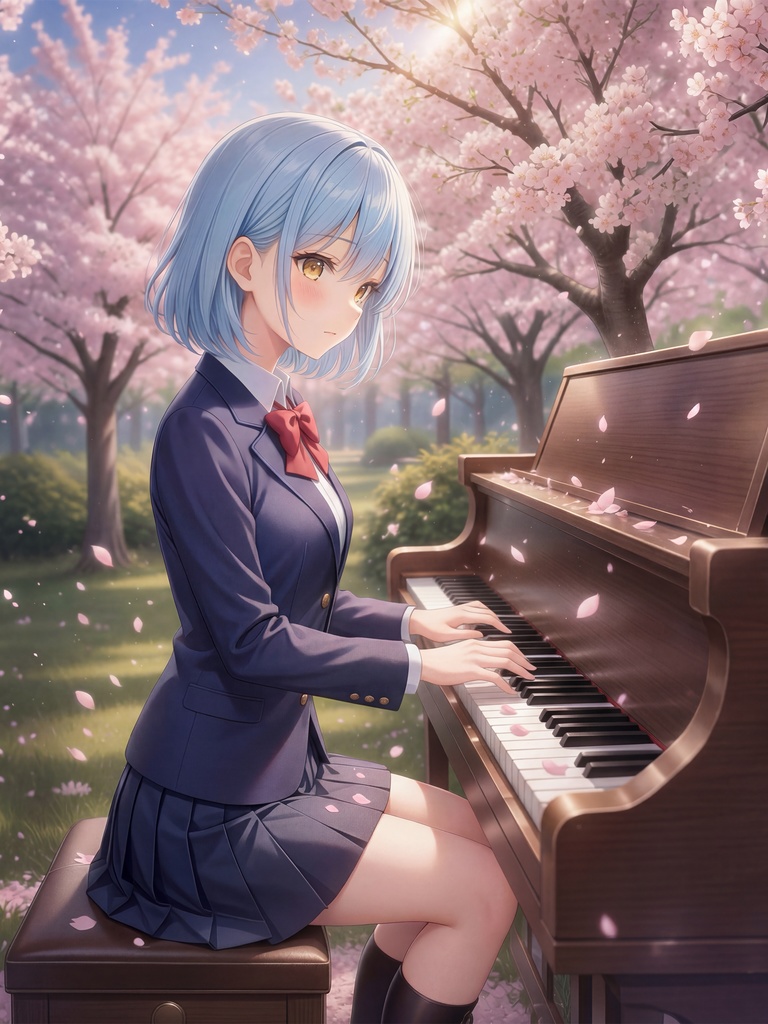 桜とピアノと私