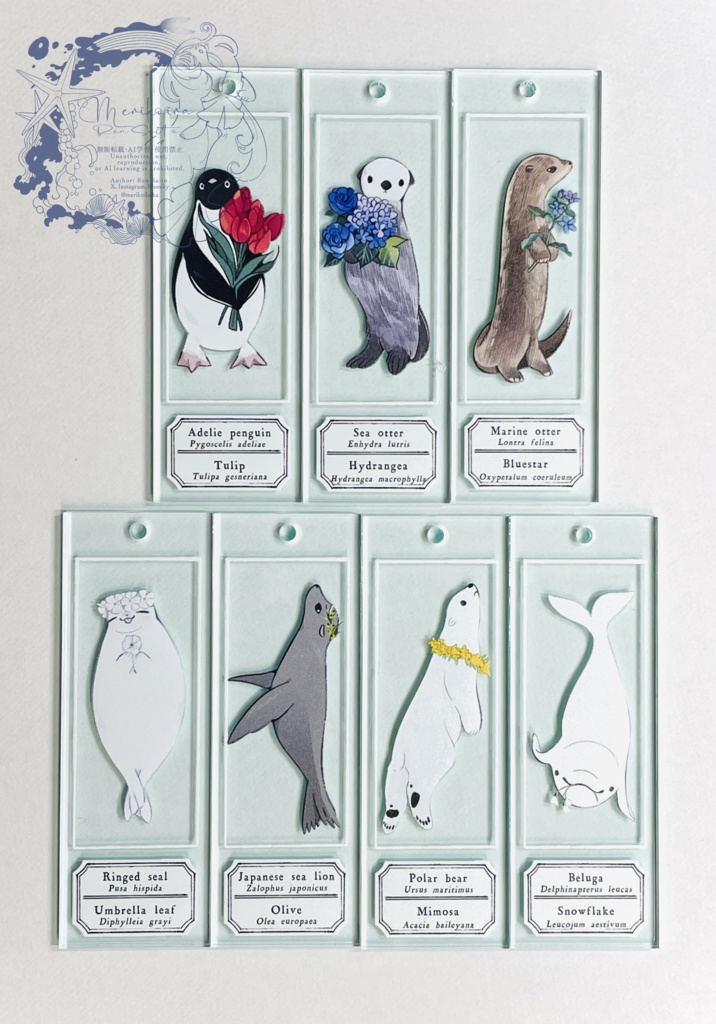 海獣アクリルキーホルダー 標本&水面