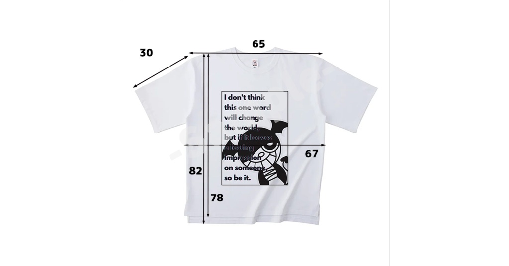 デビルビックシルエットTシャツ(フリーサイズ)