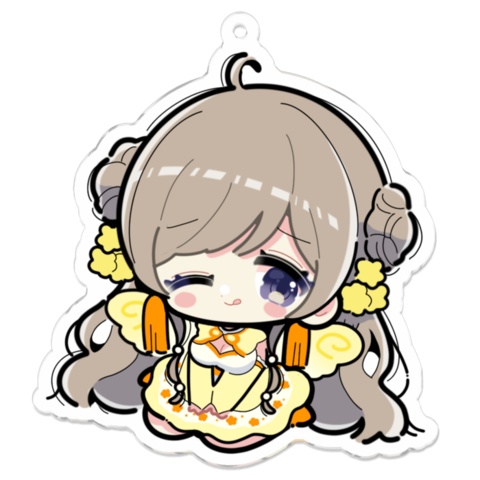 てぇてぇアクキーセット75×75㎜【prazy factory】