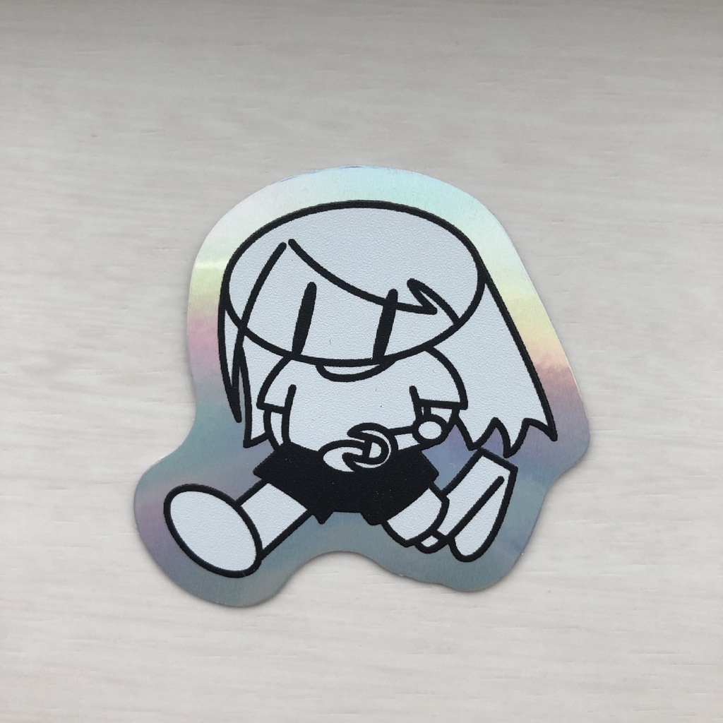 オリジナルステッカー 蛍光イエロー ホログラム