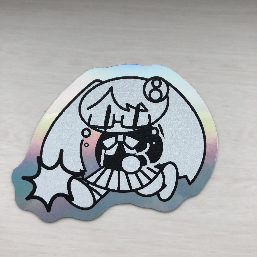 オリジナルステッカー 蛍光イエロー ホログラム