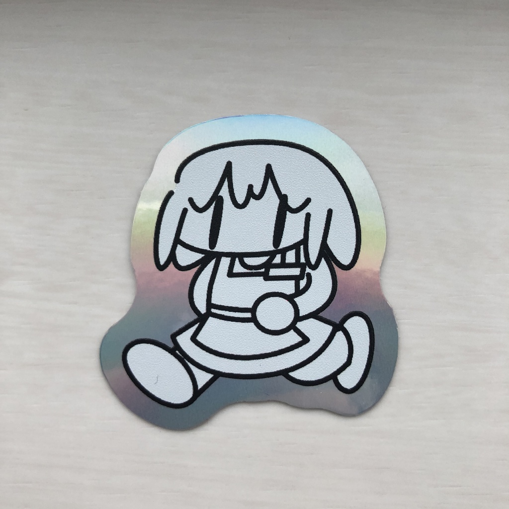 オリジナルステッカー 蛍光イエロー ホログラム