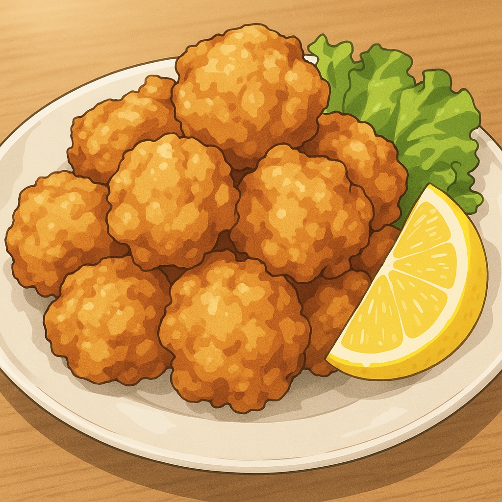 揚げ物を食べる音