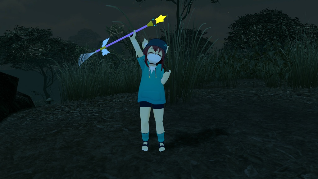 【VRC想定】ちょっとだけ動く!マジカル熊手