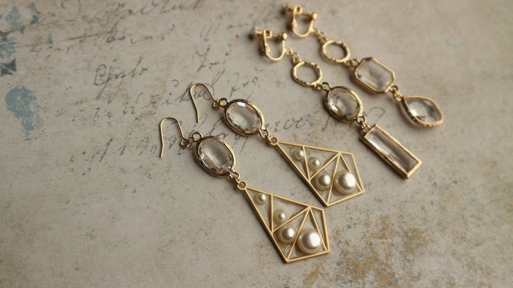 【鬼滅】宇随さんイメージ＊イヤリング/ピアス