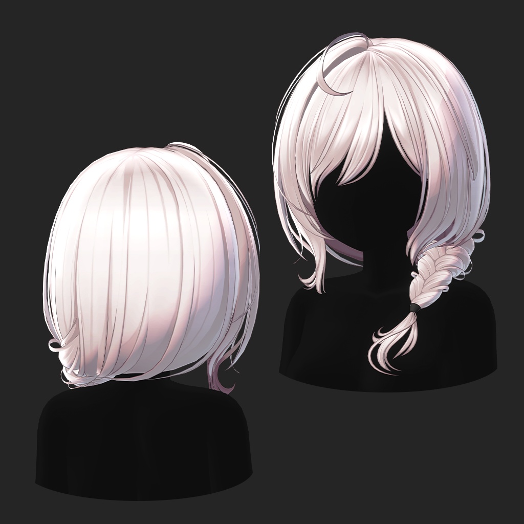 【12 avatars / VRC Hair】Flow Braid Hair