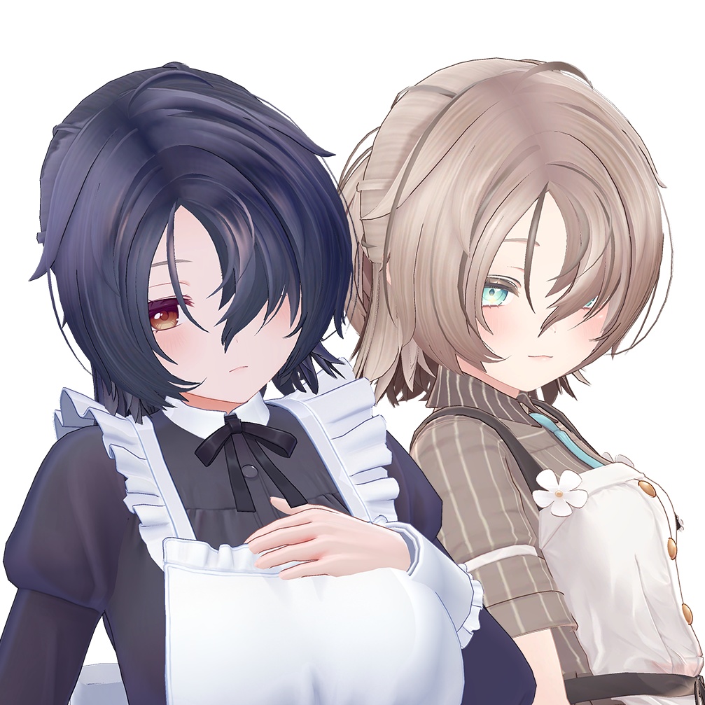 【12 avatars / VRC Hair】Downer Half Up Hair