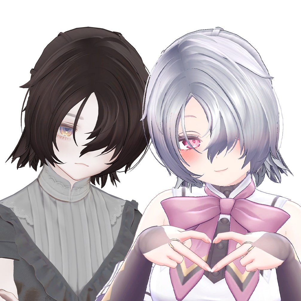【12 avatars / VRC Hair】Downer Half Up Hair