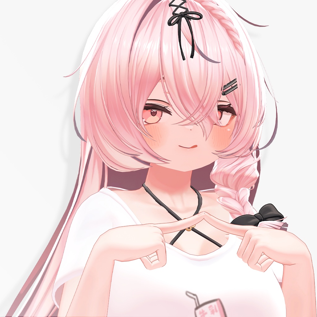 【12 avatars / VRC Hair】Amber Long Hair