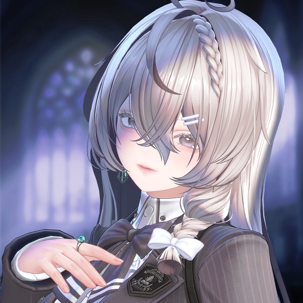 【12 avatars / VRC Hair】Amber Long Hair