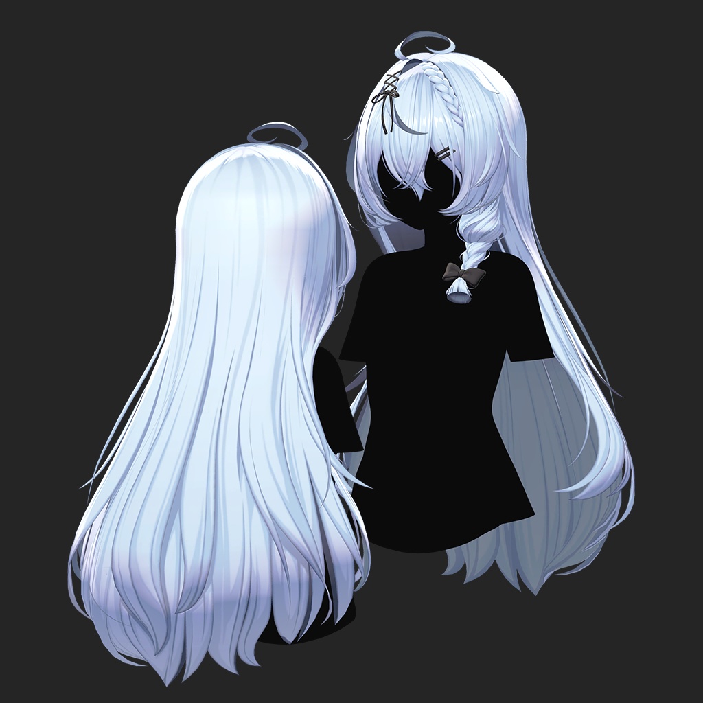 【12 avatars / VRC Hair】Amber Long Hair