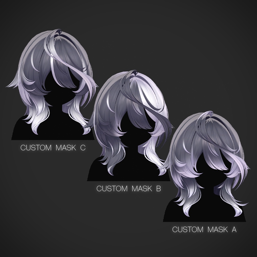 ✨Sale~5/11✨【 9 avatars / VRC Hair 】Layered Wolf Hair