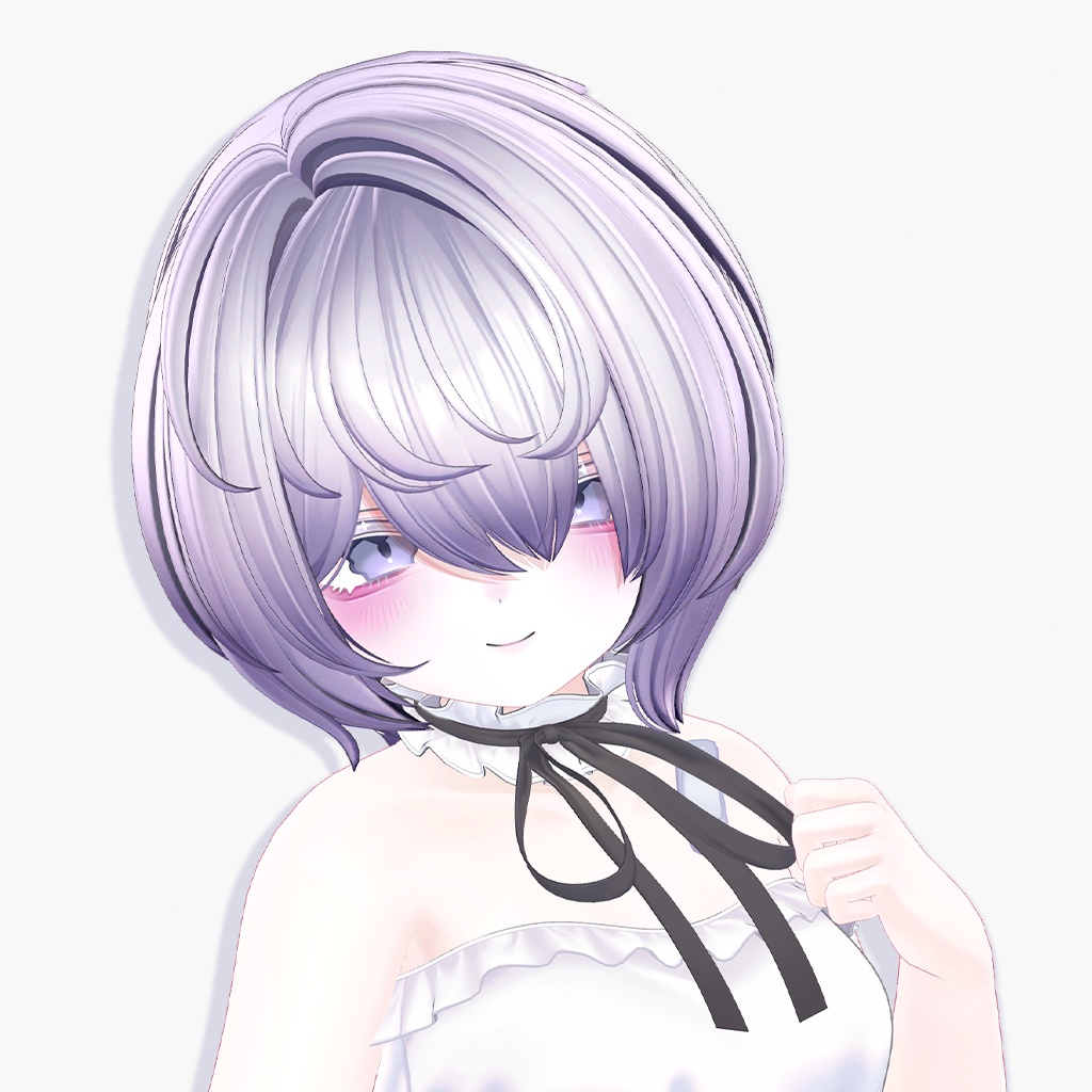 【13 avatars / VRC Hair】Veil Short Hair