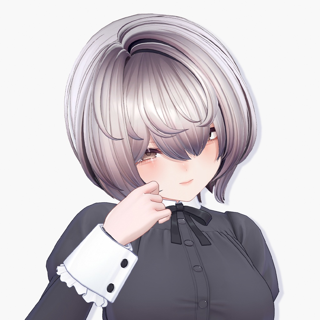 【13 avatars / VRC Hair】Veil Short Hair