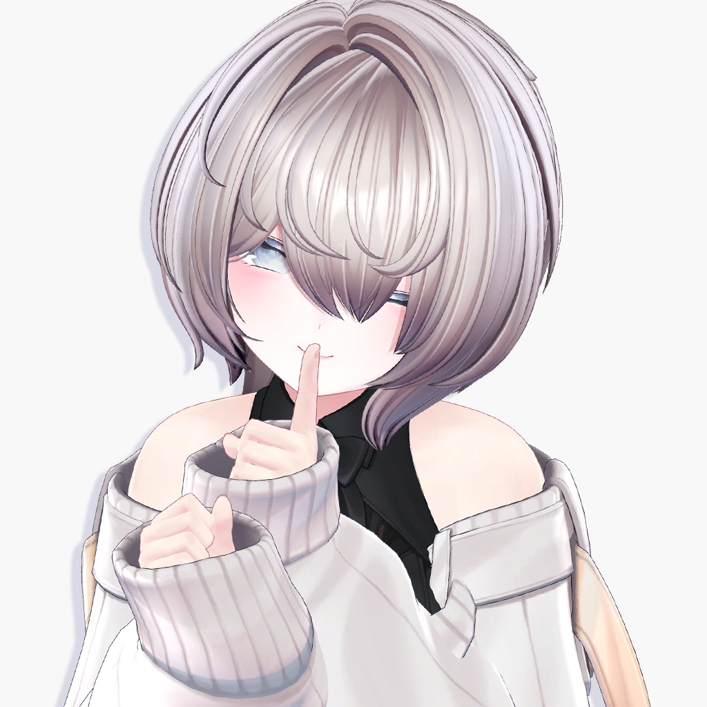 【13 avatars / VRC Hair】Veil Short Hair