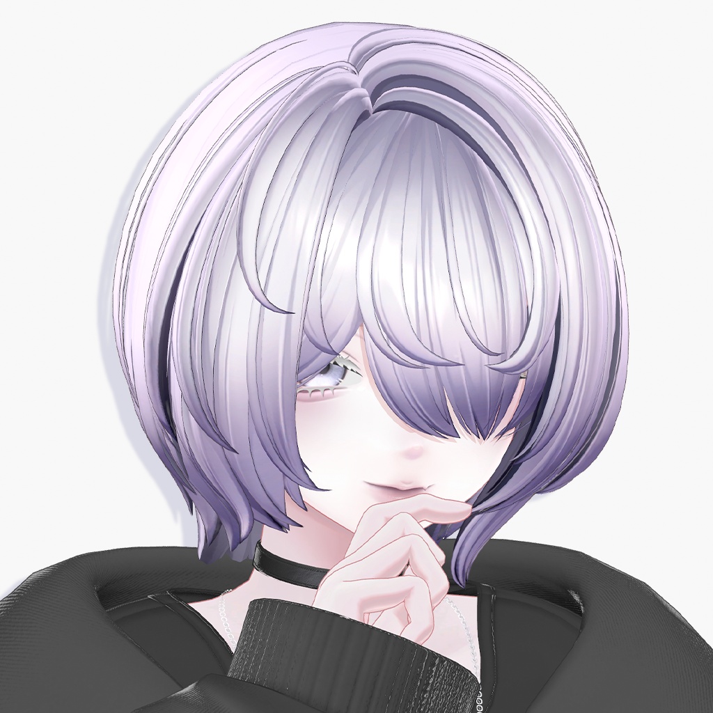 【13 avatars / VRC Hair】Veil Short Hair