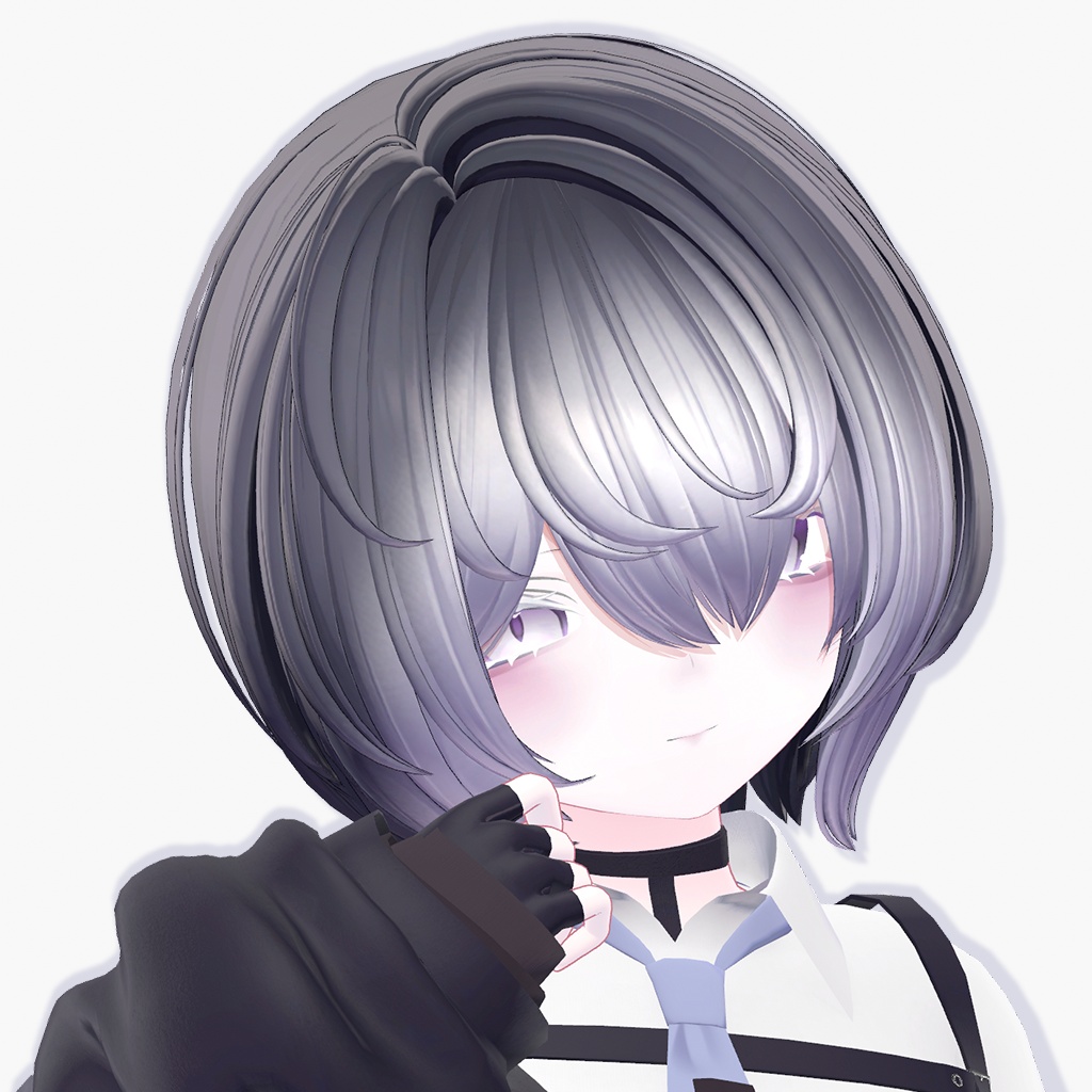 【13 avatars / VRC Hair】Veil Short Hair