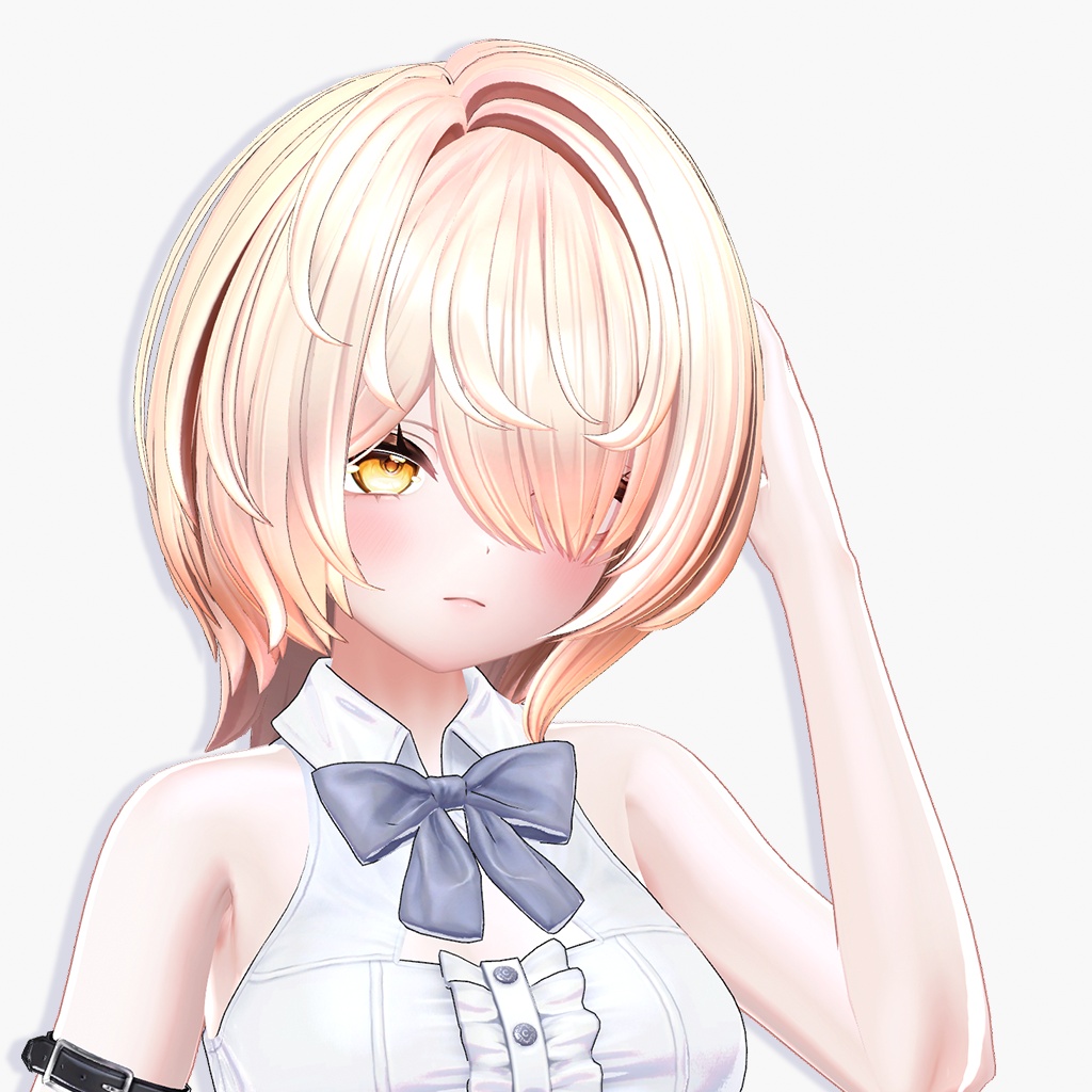 【13 avatars / VRC Hair】Veil Short Hair