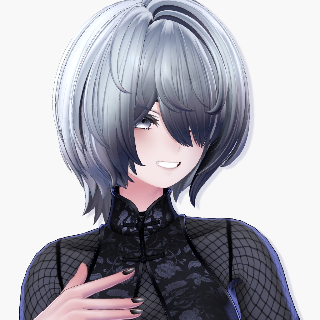 【13 avatars / VRC Hair】Veil Short Hair