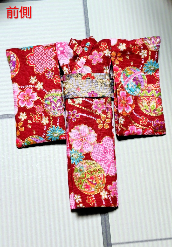 小紋着物 鞠柄赤 布服 メガミデバイス フレームアームズ ガール FA:G 武装神姫 浴衣