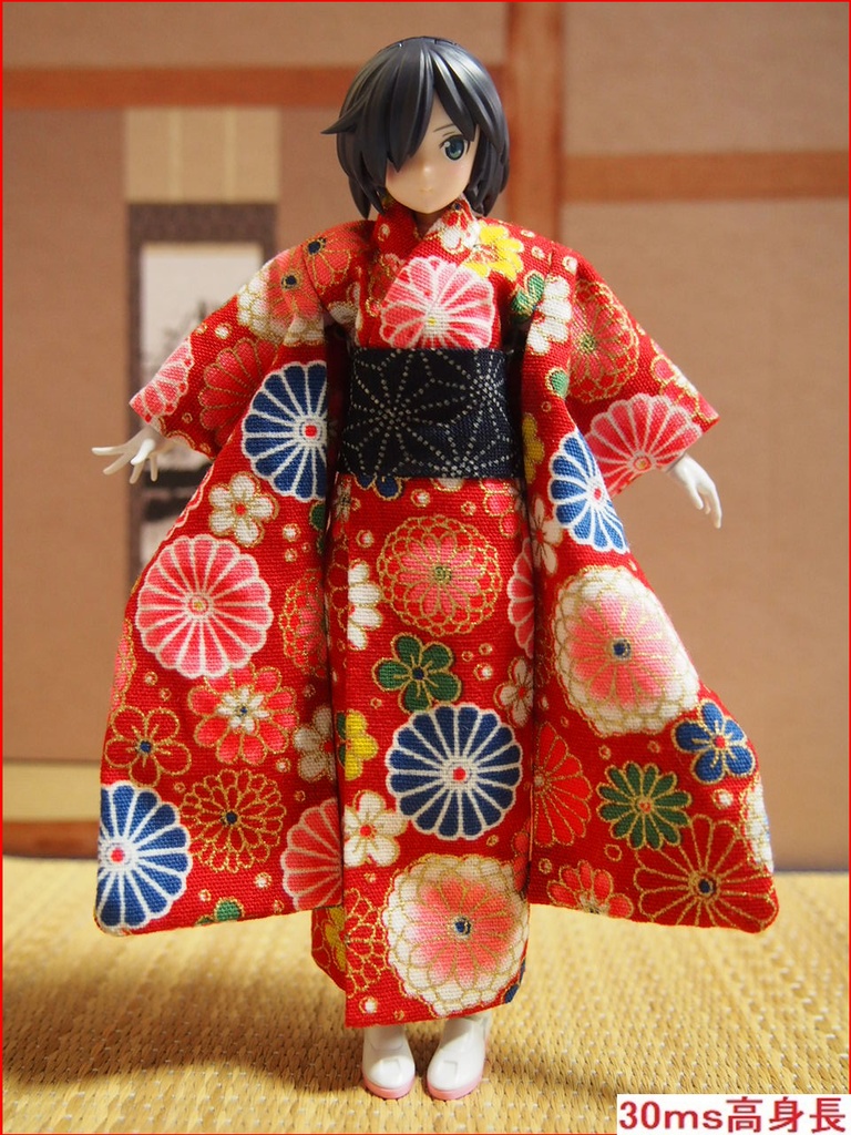 振袖着物 赤系 布服 メガミデバイス フレームアームズ ガール FA:G 武装神姫 浴衣