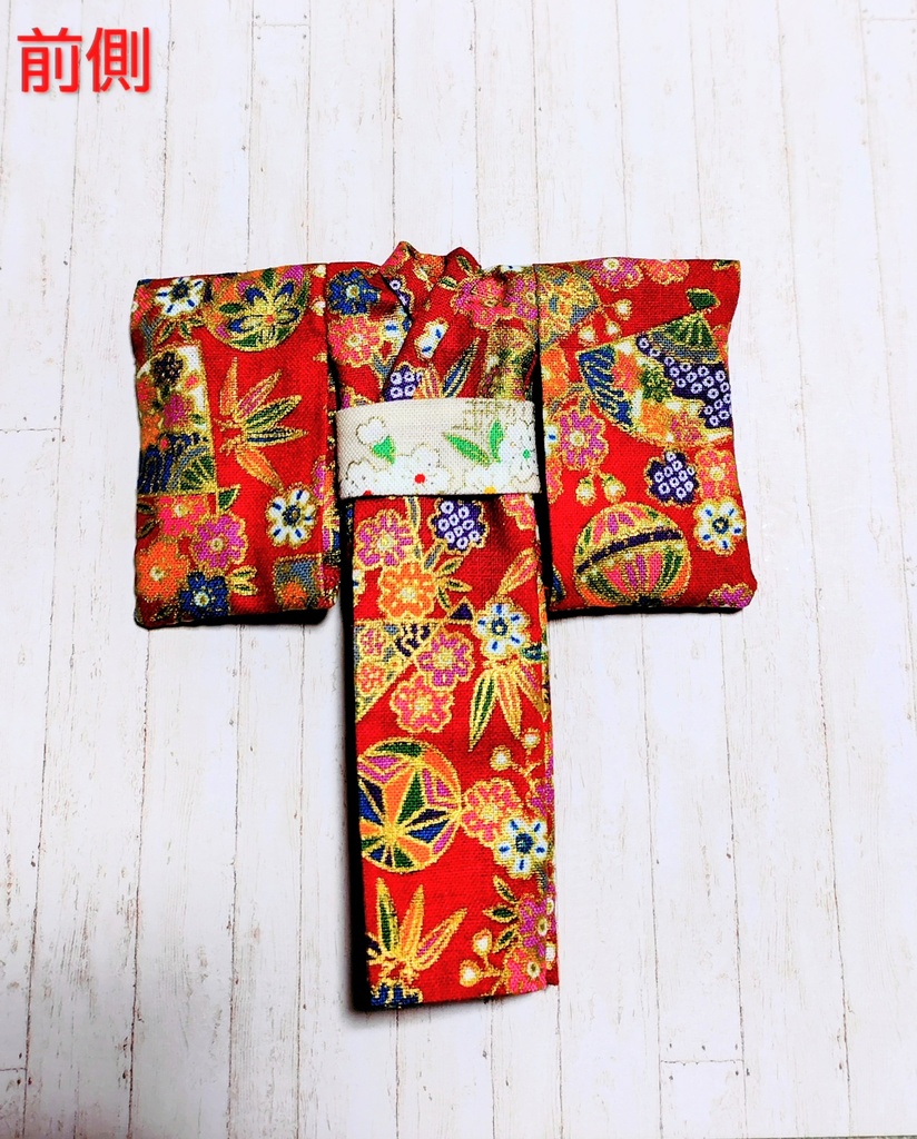 小紋着物 鞠柄赤 布服 メガミデバイス フレームアームズ ガール FA:G 武装神姫 浴衣