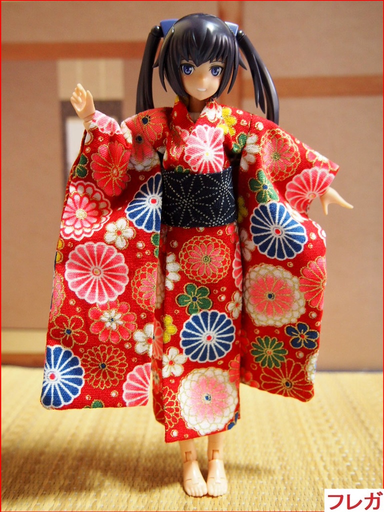 振袖着物 赤系 布服 メガミデバイス フレームアームズ ガール FA:G 武装神姫 浴衣