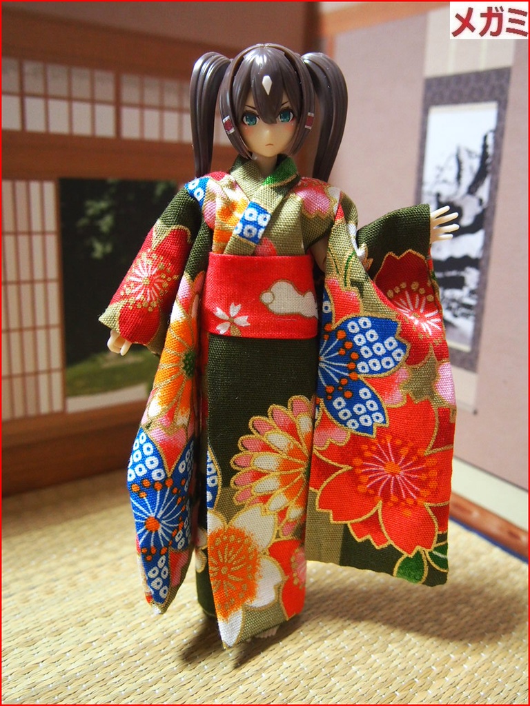 振袖着物 八重桜 布服 メガミデバイス フレームアームズ ガール FA:G 30ms 武装神姫 ブロッカーズFIORE プリムラ 浴衣