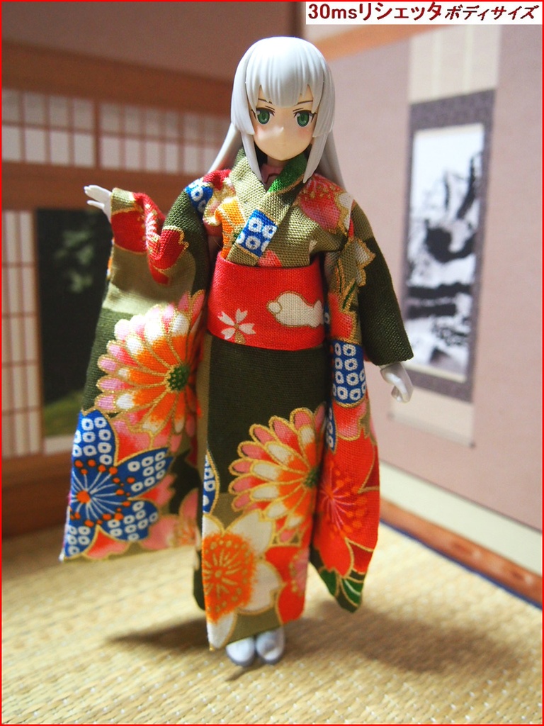 振袖着物 八重桜 布服 メガミデバイス フレームアームズ ガール FA:G 30ms 武装神姫 ブロッカーズFIORE プリムラ 浴衣