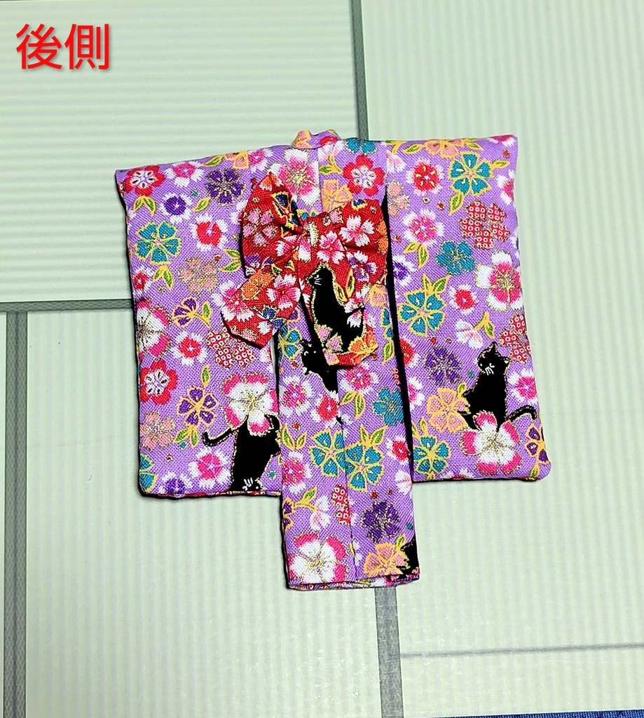 振袖着物 猫柄紫 布服 メガミデバイス フレームアームズ ガール FA:G 30ms 武装神姫 ブロッカーズFIORE 浴衣