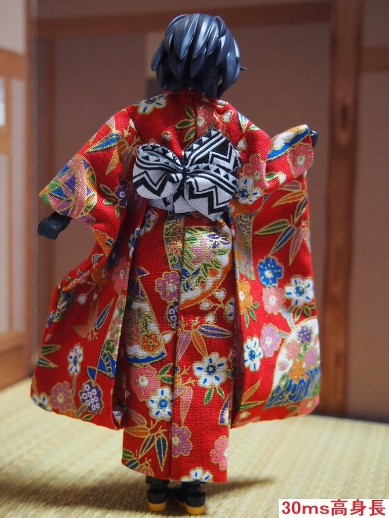 【兎堂】振袖着物 赤 布服 メガミデバイス フレームアームズ ガール FA:G 30ms 武装神姫 ブロッカーズFIORE 浴衣